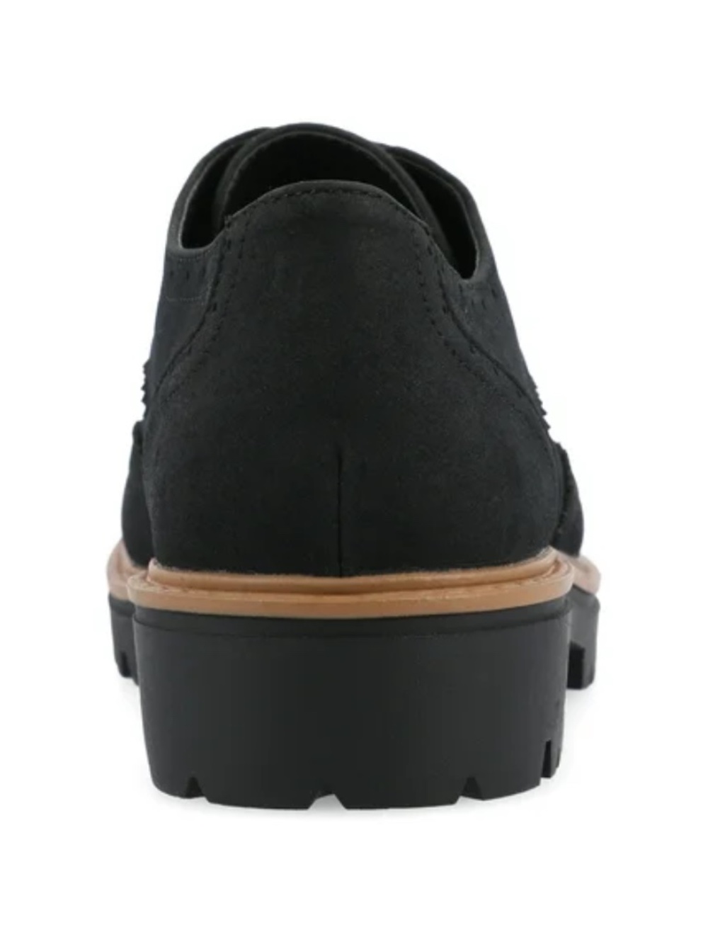 Journee Collection Claudiya Women's Flat Shoes Black , Exotic leather - Picture 3 of 5